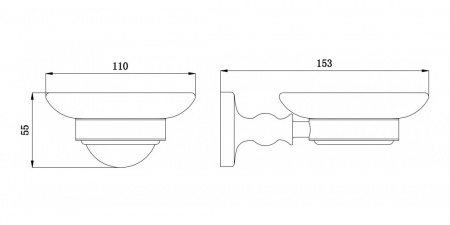 Мыльница настенная Rush Crete CR35411 фото