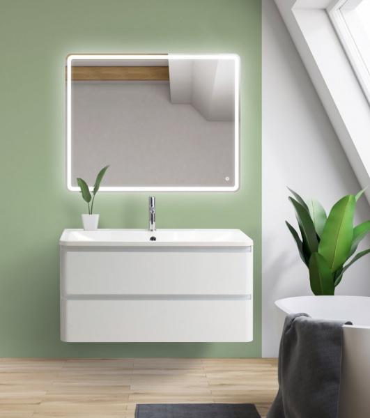 Тумба под раковину BelBagno Albano ALBANO-1000-2C-SO-BL 100 см Bianco Lucido фото