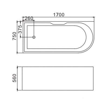 Акриловая ванна Grossman GR-2202L 170x75 фото