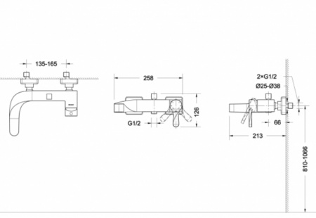 Смеситель для ванны с душем Bravat Wave F674108C-01 фото
