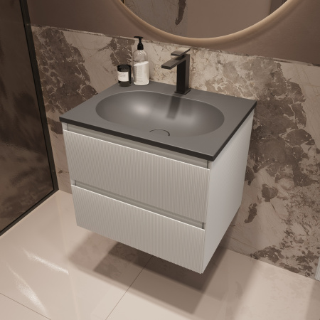 Тумба под раковину Vincea Welle 60 VMC-2WL600MW M.White Soft-touch фото