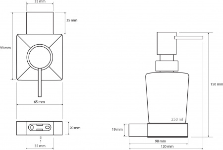 Дозатор для жидкого мыла Bemeta Nero 135009040 фото