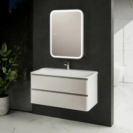 Тумба под раковину Aquame S4 AQM900410WH 100 см, белая фото