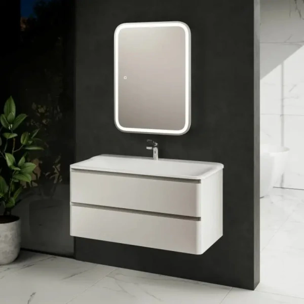 Тумба под раковину Aquame S4 AQM900410WH 100 см, белая фото