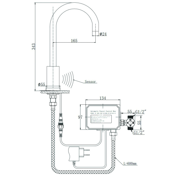Сенсорный смеситель для кухни Raiber RSF88198 фото
