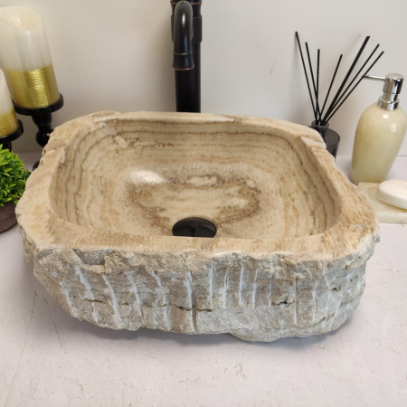 Накладная раковина из оникса Erozy BL EO-00669 (42*34*15см) фото