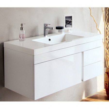 Тумба под раковину BelBagno Luce 100 BB1000VAC/BL белый глянец фото