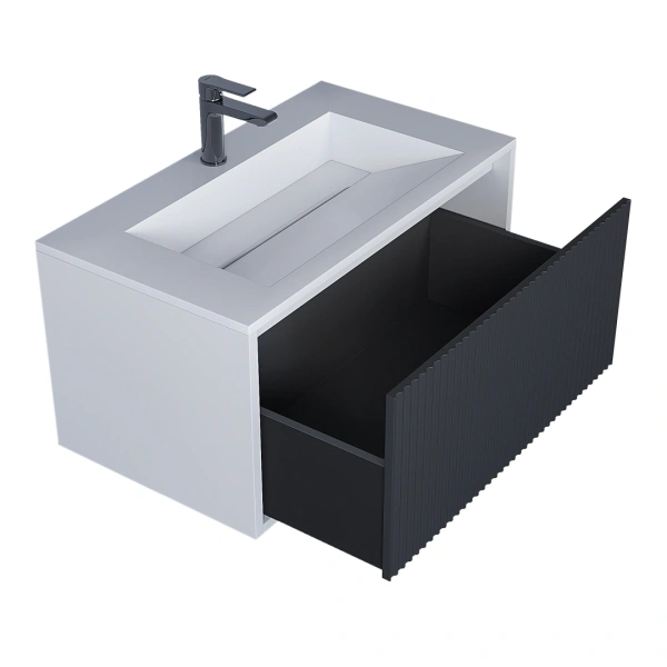 Тумба под раковину Uperwood Next 80 3930205154 белая/графит фото