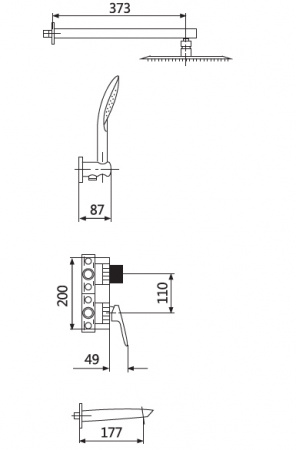 Душевая система скрытого монтажа Oute T105 T10500 фото