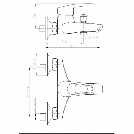Смеситель для ванны с душем Weltwasser WW MX ISAR 503 фото