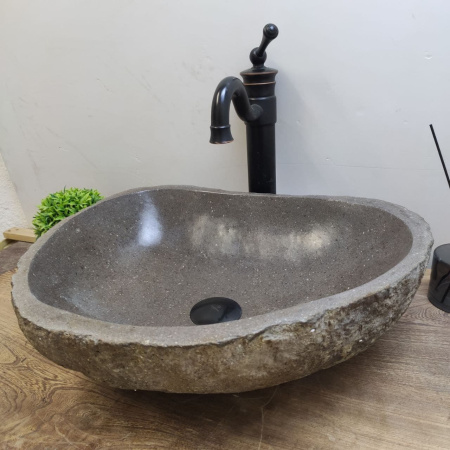 Накладная раковина из речного камня RS01171 (46*39*14) 11E фото