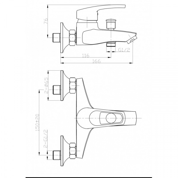 Смеситель для ванны с душем Weltwasser WW MX ISAR 503 фото