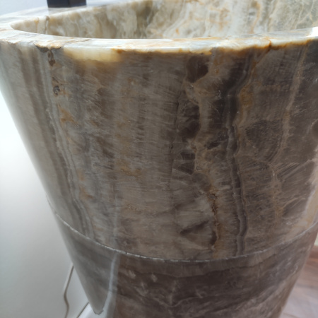 Раковина напольная из оникса Grey ON-01353 (45*45*90) фото