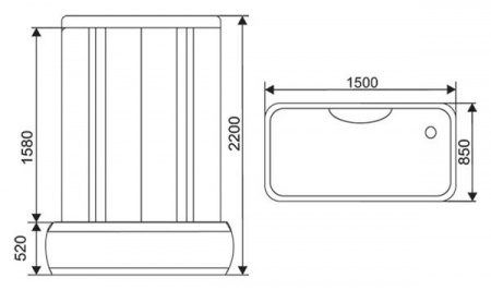 Душевой бокс Arcus AS-125 85x150 фото