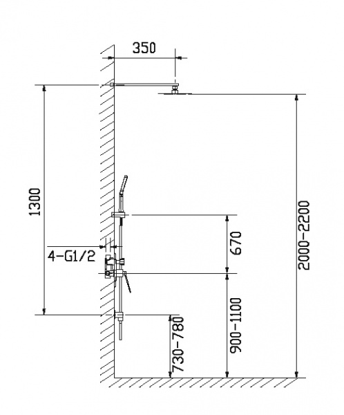 Душевая система скрытого монтажа Timo Halti SX-4100/00SM фото