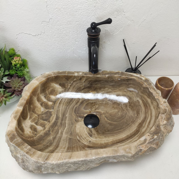 Накладная раковина из оникса Erozy Sunset EO-01513 (63*43*16) фото