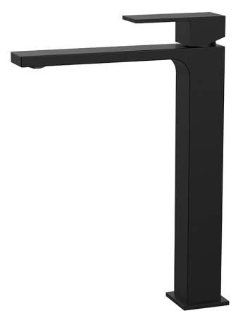 Высокий смеситель для раковины Kaiser Cube 01311-9 черный матовый фото