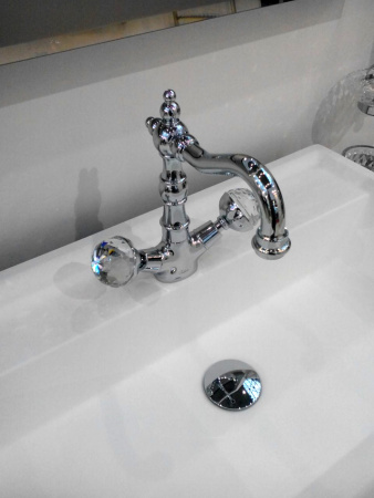 Высокий смеситель для раковины двухвентильный Boheme Brillante 352 фото