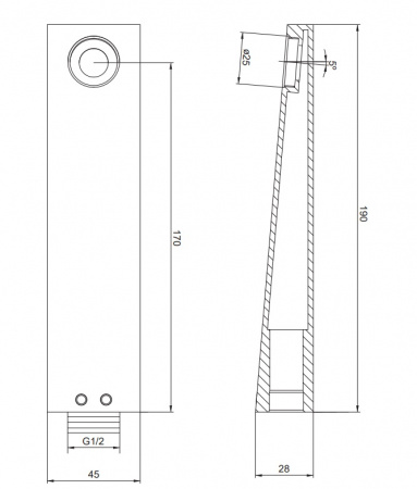 Излив для ванны Omnires Fresh WDFRESHCR фото