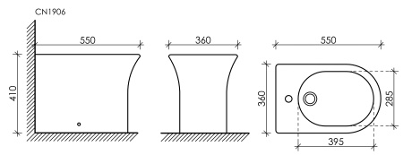 Биде напольное Ceramica Nova Star CN1906 фото