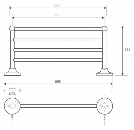 Полочка для полотенец Bemeta Retro 144102187 фото