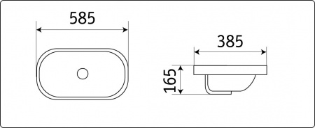 Раковина CeramaLux N 5006В 58,5х38,5 фото