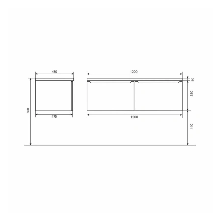 Тумба под раковину Uperwood Tanos 120 291020263 белая матовая фото