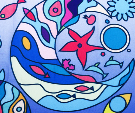 Текстильная шторка для ванной WasserKRAFT Salm SC-13101 фото