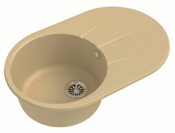 Мойка кухонная Ewigstein Rund R- 50F бежевый фото