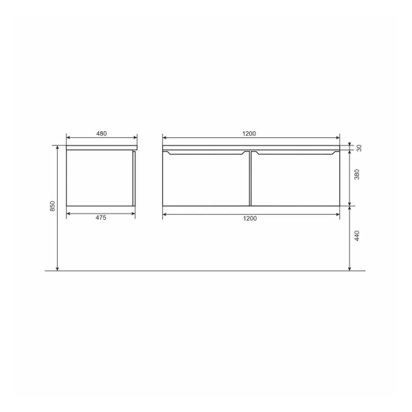 Тумба под раковину Uperwood Tanos 120 291020263 белая матовая фото