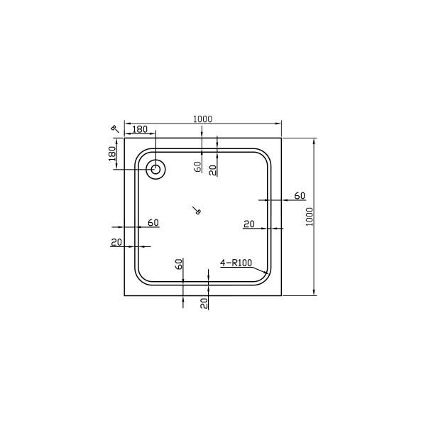 Поддон для душа акриловый Vincea VST-2AS-1010 100x100 фото