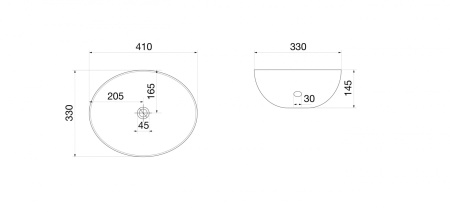 Накладная раковина OWL 1975 Curve OWLB191044 41x33 фото