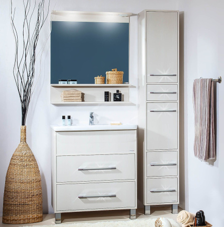 Тумба с раковиной Бриклаер Чили 70 серая лиственница фото