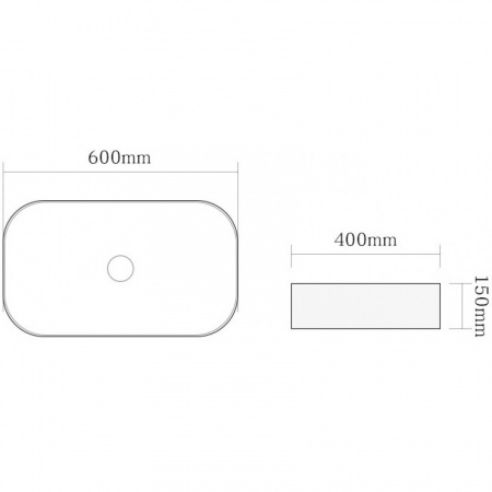 Накладная раковина SantiLine SL-1017MB 60x40 фото