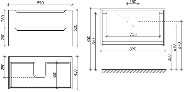 Тумба под раковину Sancos Norma 2.0 NR2.090W белый глянец фото