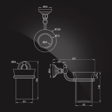 Ершик для туалета Elghansa Praktic Chrome PRK-812 фото