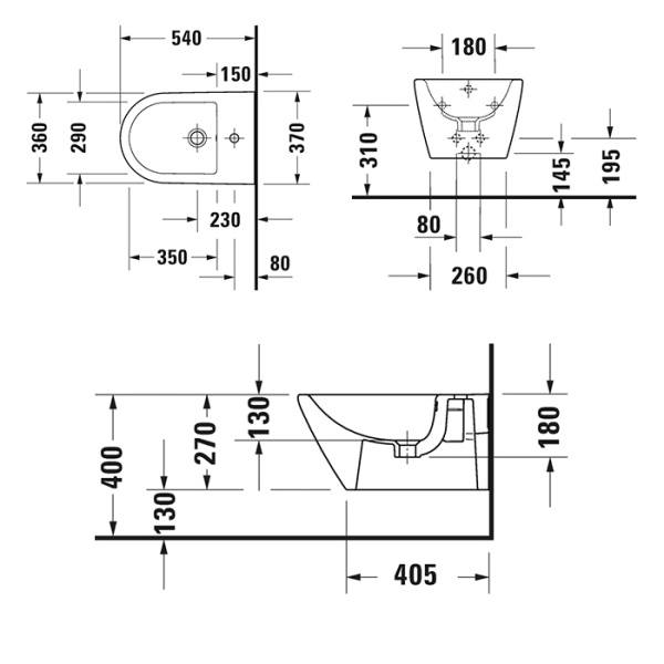 Биде подвесное Duravit D-Neo 2294150000 фото