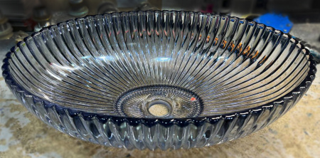 Накладная раковина стеклянная CeramaLux NC GL49-L1 51x35 голубая фото