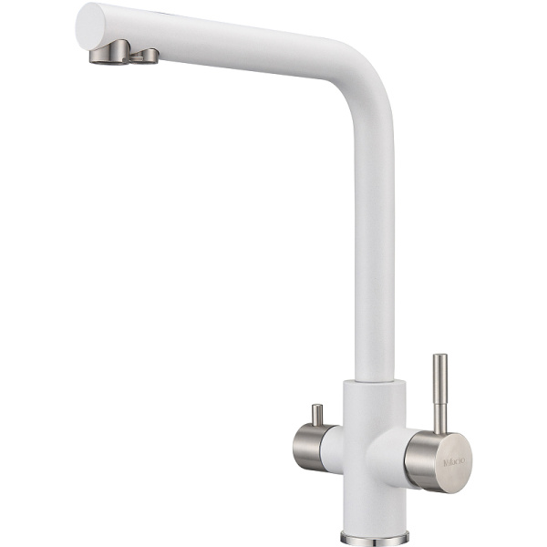 Смеситель для кухни под фильтр Milacio Ultra Bolvir MCU.553.WH белый фото