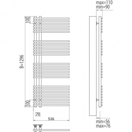 Полотенцесушитель электрический Terminus Астра П26 4660059920467 500х1296 фото