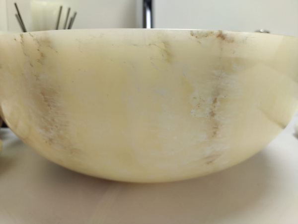 Накладная раковина из оникса Indo Bowl Yellow Small  BO-00370 фото