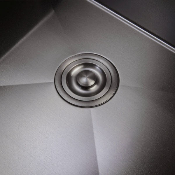 Мойка для кухни из нержавеющей стали Milacio Denia 51 MC.77489 51x51 вороненая сталь фото