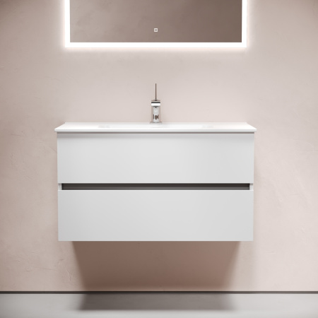 Тумба под раковину Sancos Urban UR90W белый глянец фото