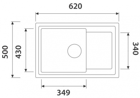 Мойка кухонная Kaiser KGMK-6250-BP черный мрамор фото