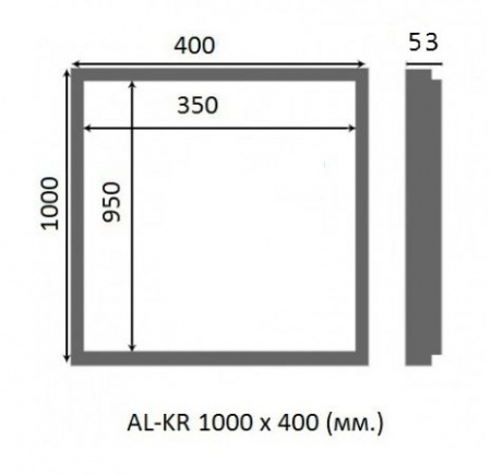 Сантехнический люк под плитку Люкер AL-KR 100x40 фото