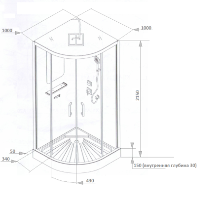 Душевая кабина Cerutti SPA Viva VIVA101 100x100 фото