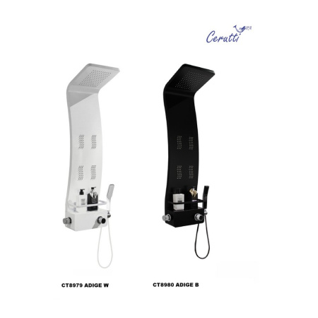 Душевая панель Cerutti SPA Adige СТ8980 черный глянец фото