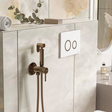 Гигиенический душ со смесителем WasserKRAFT A70938 розовое золото фото