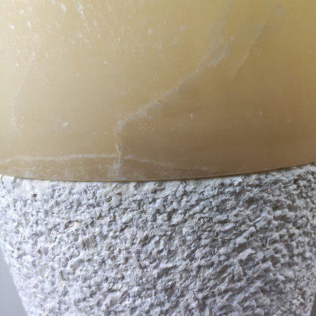 Раковина напольная из оникса Pedestal Cream/Yellow ON-0404 фото