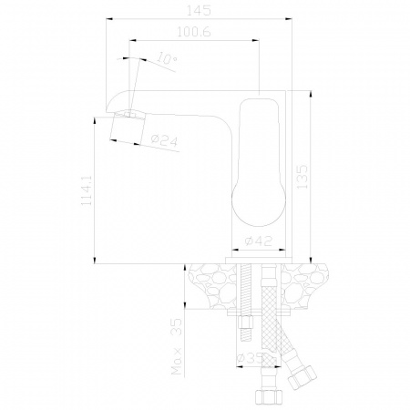 Смеситель для раковины Rossinka W W35-11 фото
